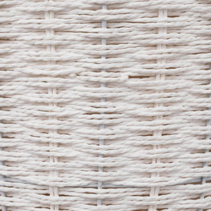 Panier à linge rond 40L "Vannerie" blanc