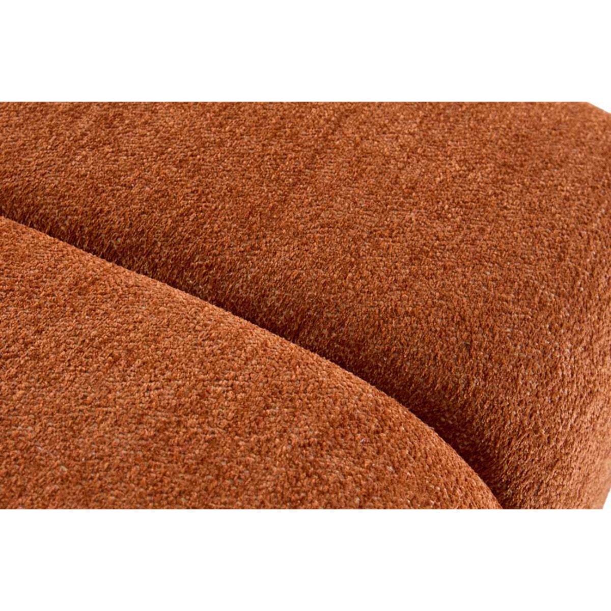 Curtis - canapé d'angle gauche 4 places en tissu texturé - Terracotta
