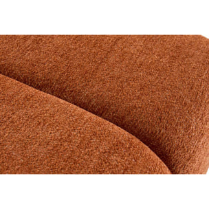 Curtis - canapé d'angle gauche 4 places en tissu texturé - Terracotta