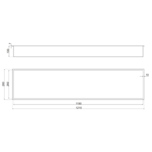 Aurum Niche de Douche à encastrer, Acier Inoxydable 304, 120x28x10cm, Noir mat (SATAURN12128MB)