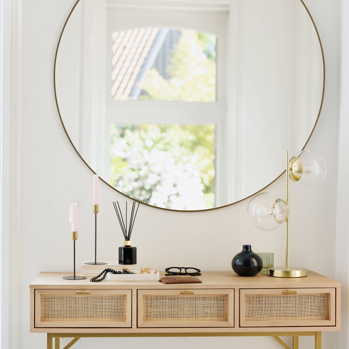 Diffuseur de parfum "Arlo" en verre D7,5cm noir