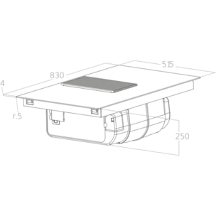 Table induction aspirante ELICA NIKOLATESLA PRIME S+ BL/A/83 (éva/recyc)