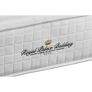 Ensemble matelas à mémoire de forme maxi épaisseur Buckingham sommier + Sommier Tapissier multi-lattes cm d'épaisseur - Matelas à Mémoire de forme de 30cm d'épaisseur - Double sommier