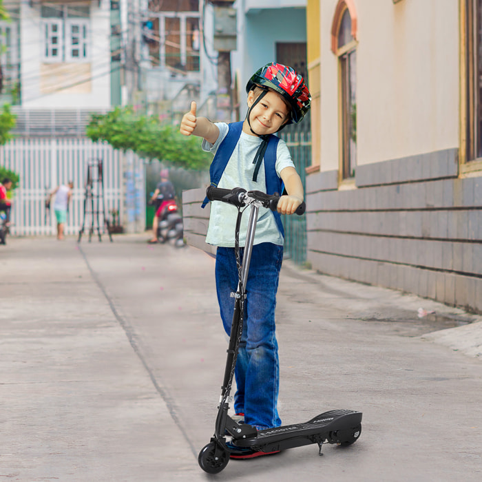 Trottinette électrique pliable enfant 7-14 ans - hauteur réglable - 120W 24V max. 12 Km/h - métal PP noir