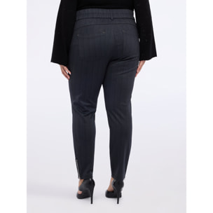 Fiorella Rubino - Pantalones skinny estampado espiga - Gris