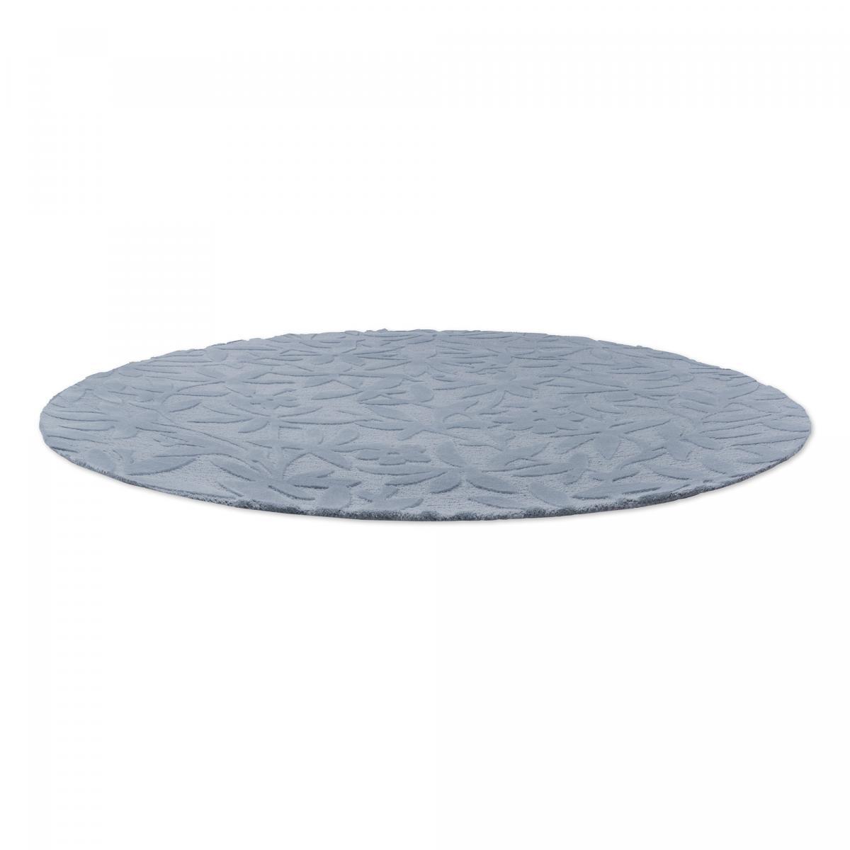 Tapis rond fait main en laine motif floral ALTA