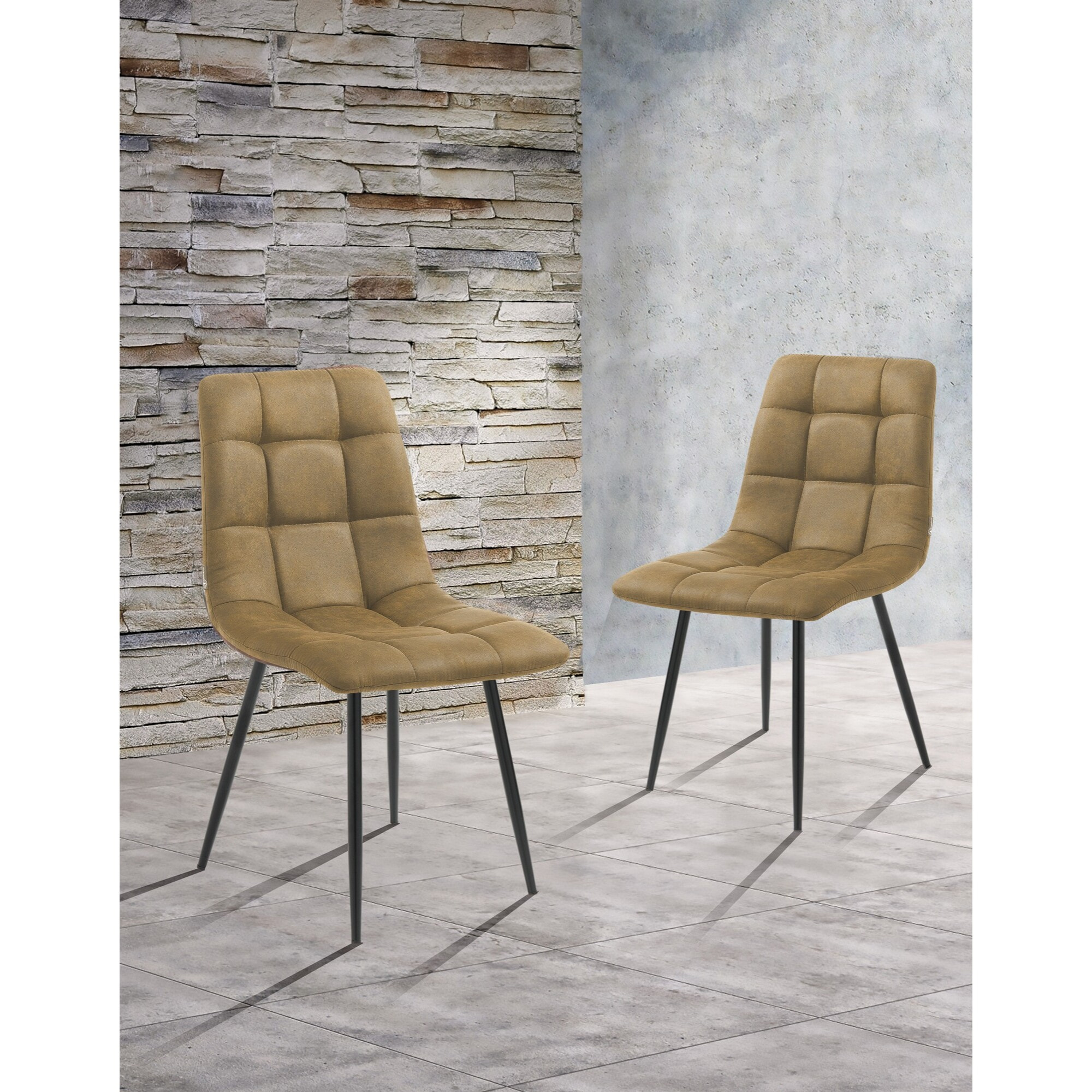 Tomasucci Lot de 4 Chaises TOFFEE OLD TAUPE Marron