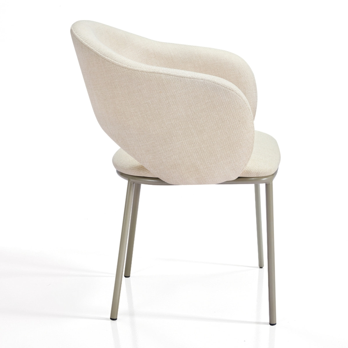 Lot de 2 chaises de salle à manger Tomasucci JADE', en tissu, beige, platine, 57 × 54 × 80 cm