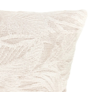Coussin flanelle Ryo beige lin 40x40cm