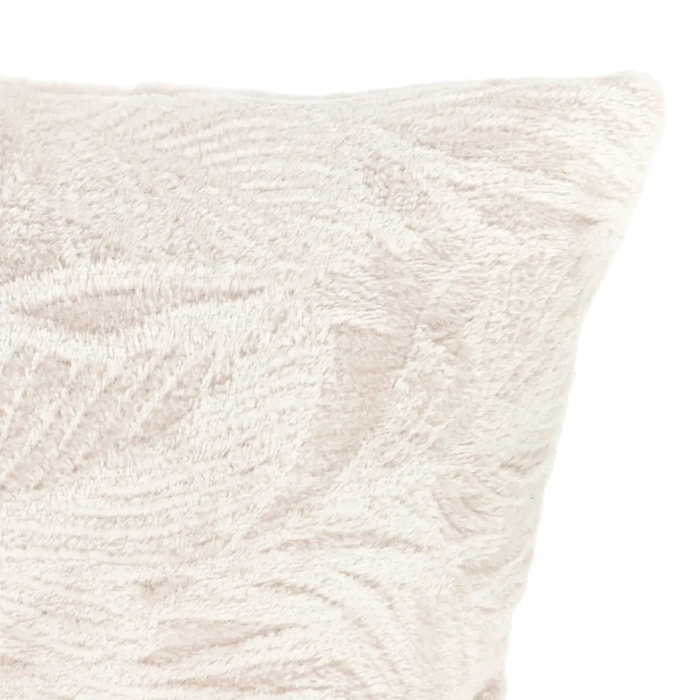 Coussin flanelle Ryo beige lin 40x40cm