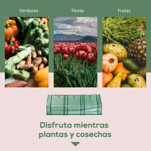 Invernadero de Exterior Invernadero de Jardín 270x90x90 cm Tipo Caseta con 3 Ventanas Marco de Acero y Cubierta de PE 140g/Ã£Å½Â¡ para Cultivo Plantas Flores Tomates Verde