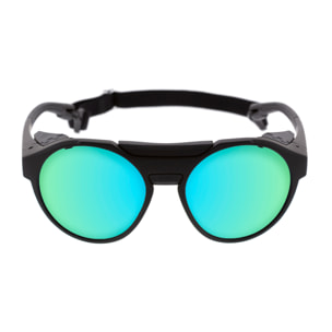 Gafas de sol de montaña ECOON modelo Mc Kinley en color Negro mate con lente revo azul