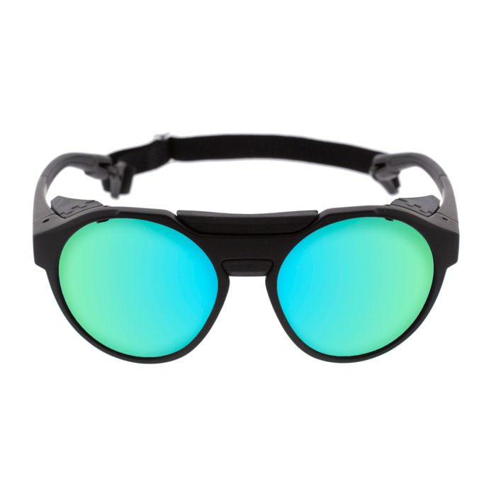 Gafas de sol de montaña ECOON modelo Mc Kinley en color Negro mate con lente revo azul