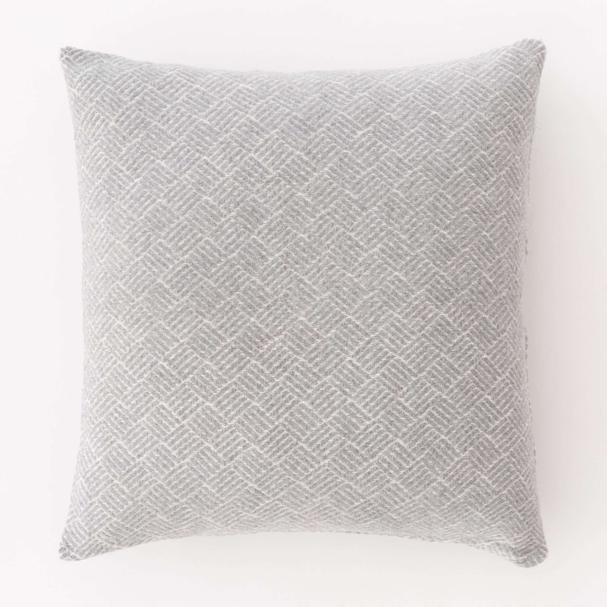 Housse de coussin en coton tissé gris 50x50 cm