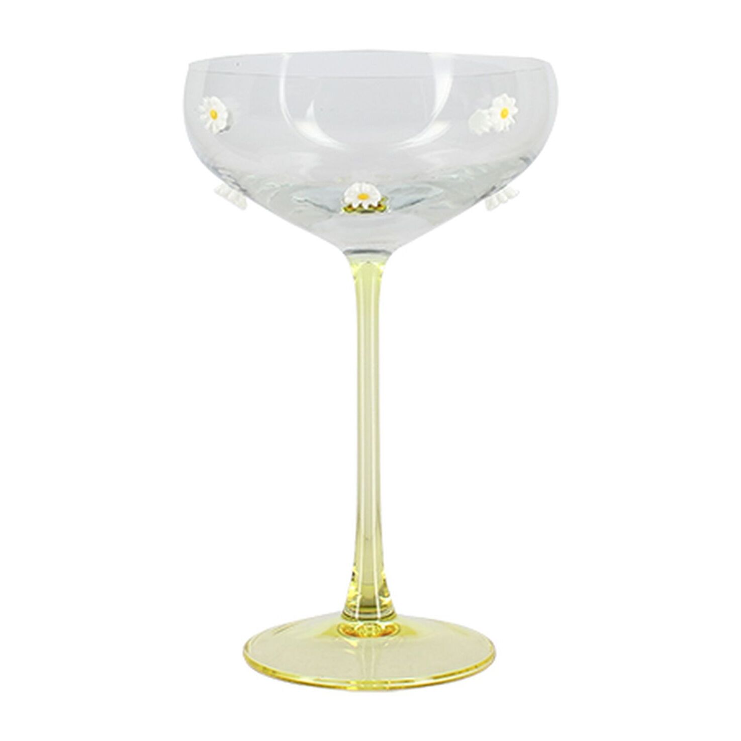 Lot de 4 coupes à champagne 27cl à motif marguerite MARGUERITE