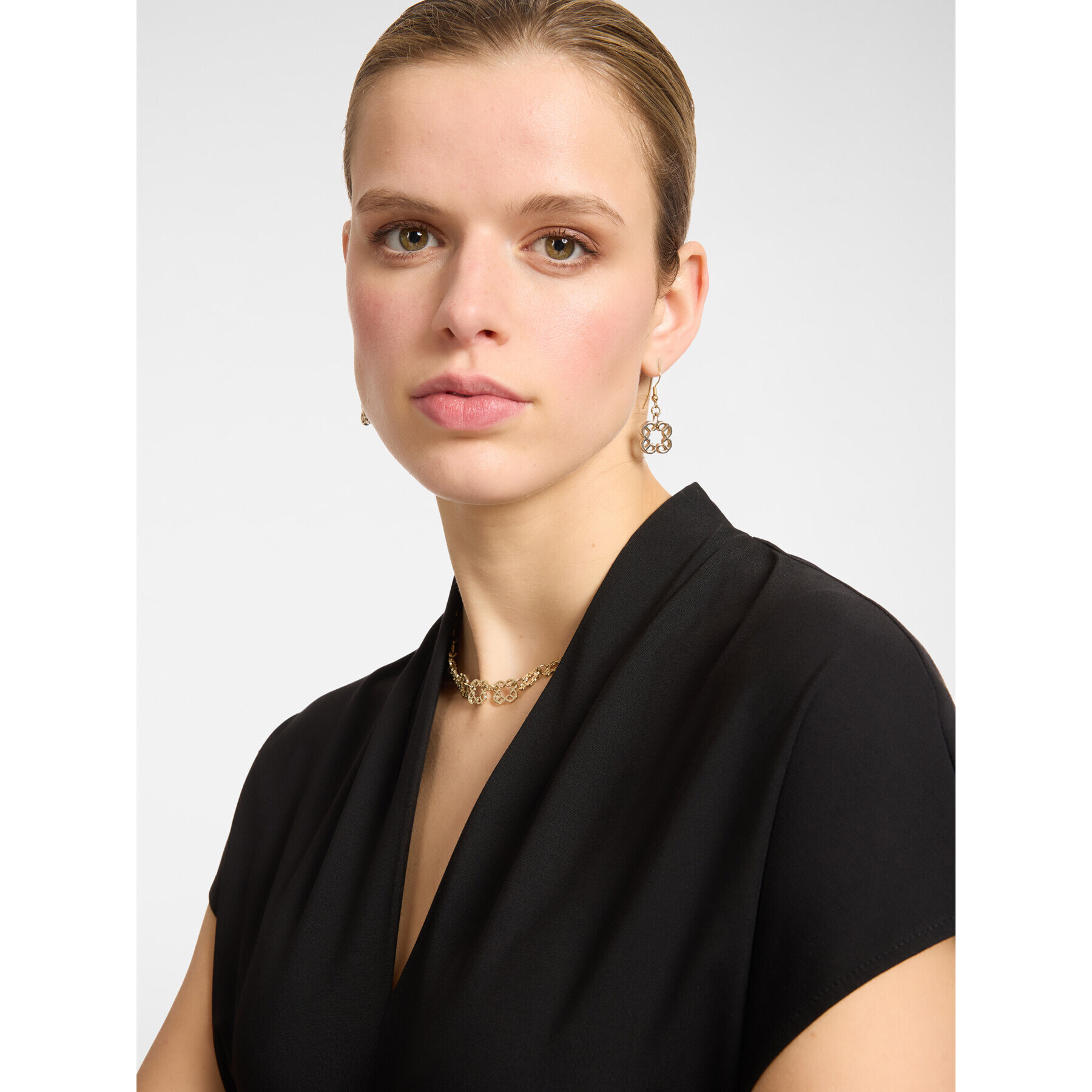 Elena Mirò - Camiseta con cuello alto - Negro
