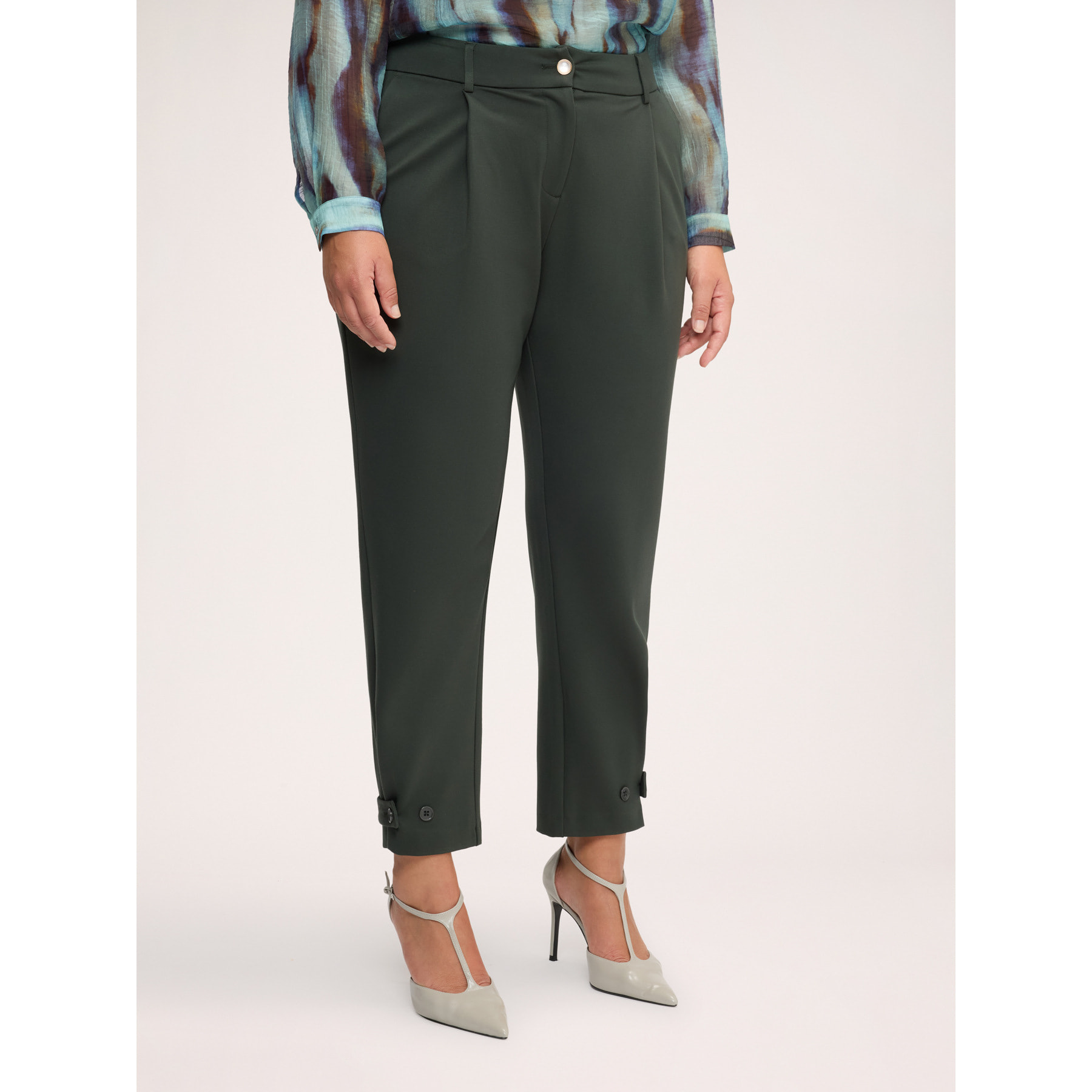 Fiorella Rubino - Pantaloni Carrot in Punto Milano - Verde