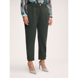 Fiorella Rubino - Pantaloni Carrot in Punto Milano - Verde