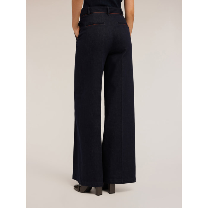 Motivi - Jeans palazzo con piping - Blu