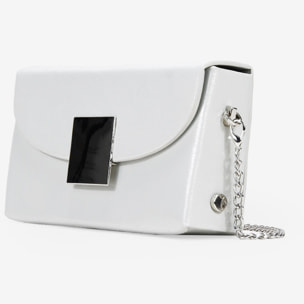 Bolso de fiesta piedra con solapa y metal