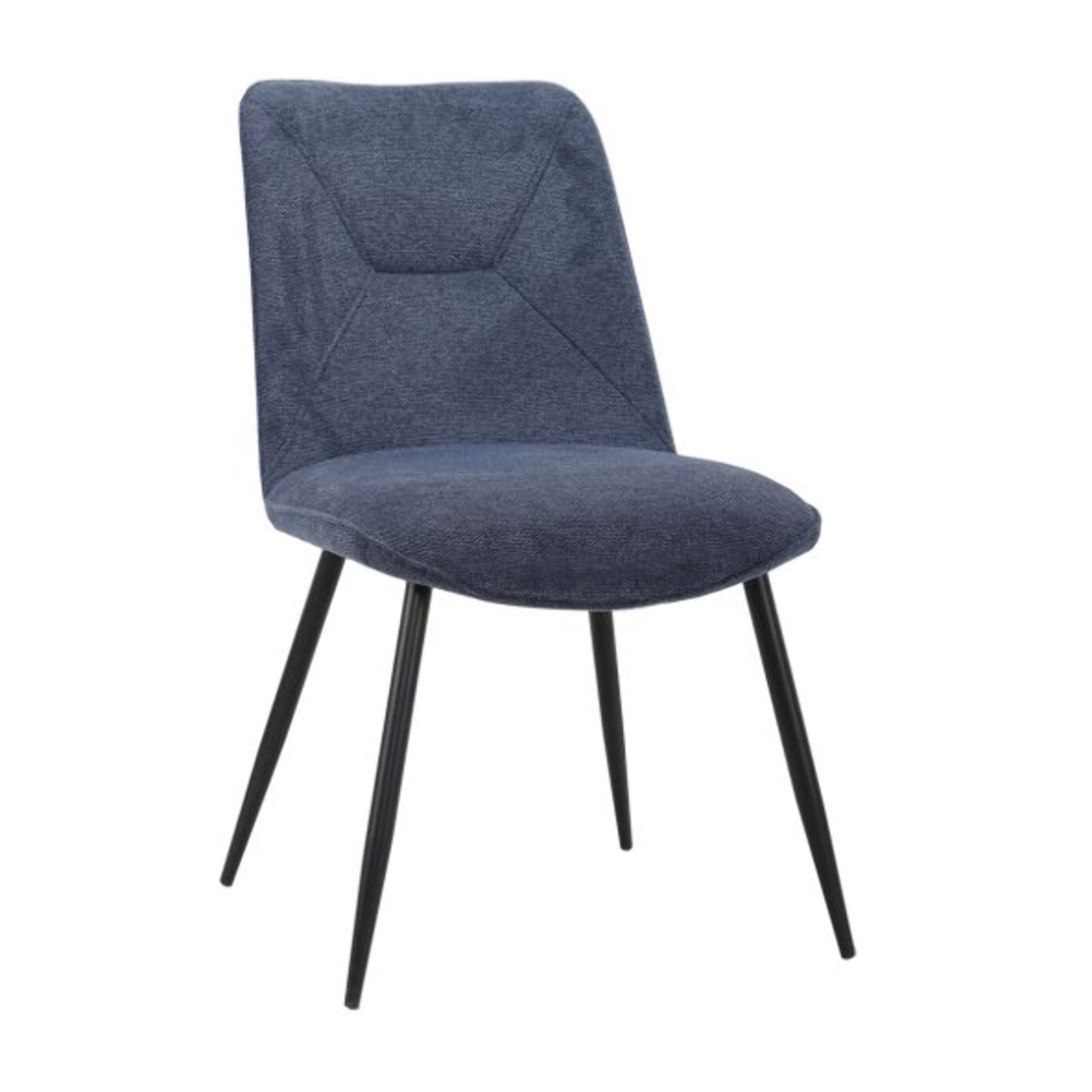 Chaise en tissu avec pieds fins en métal - PERRINE