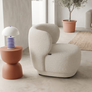 Fauteuil en tissu bouclette - ESTER