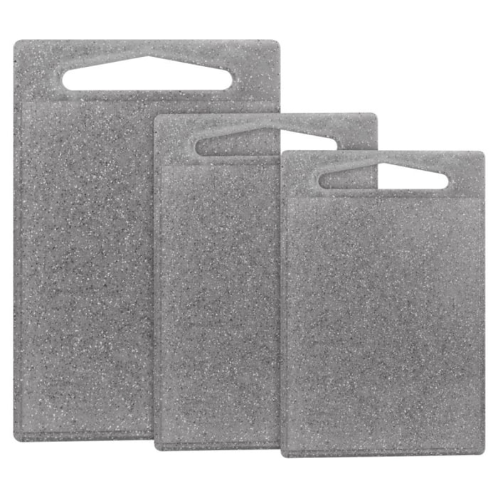 Ensemble 3 planches à découper aspect granit gris Classbach C-SB4012K-GRY