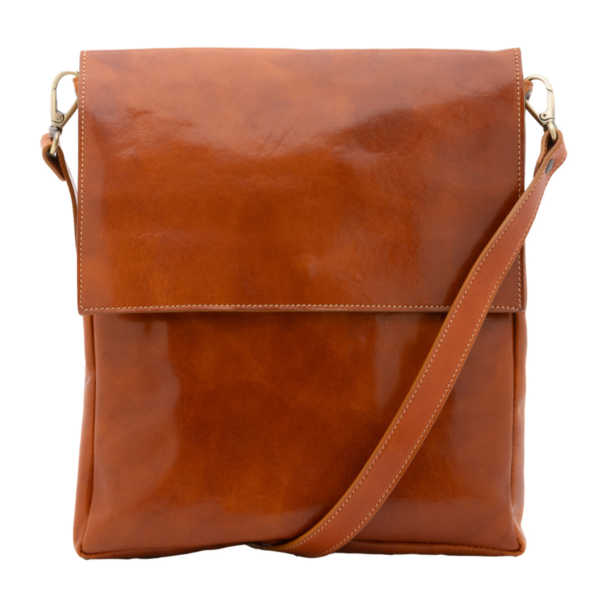 Borsa a tracolla  da uomo In Vera pelle Made in Italy 31x35x4 cm