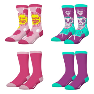 Set de 4 calcetines algodón freegun colección chupa-chups para mujer