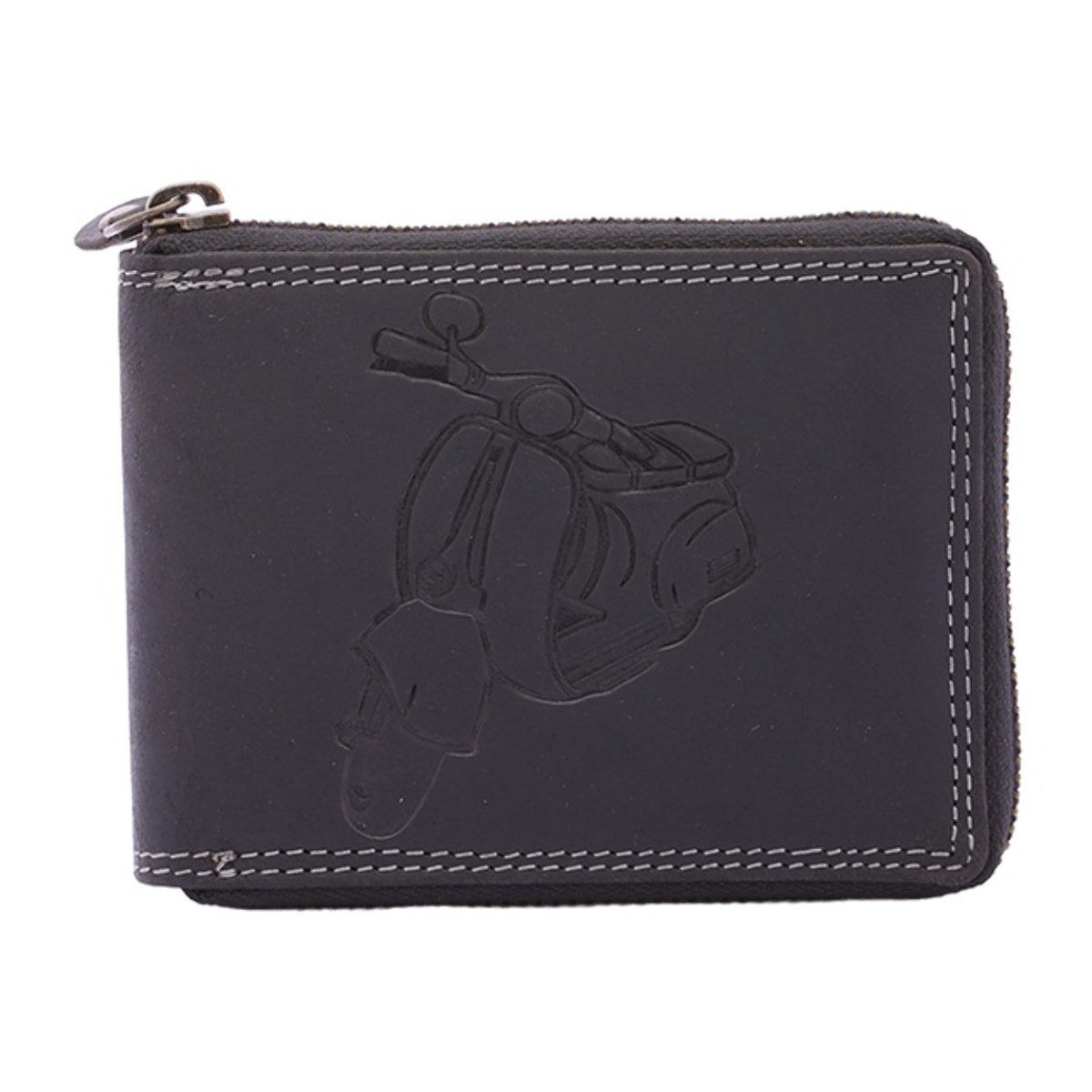 Portafoglio uomo in vera pelle - Modello False - Casual - 9.5 x 12.5 x 2.5 cm