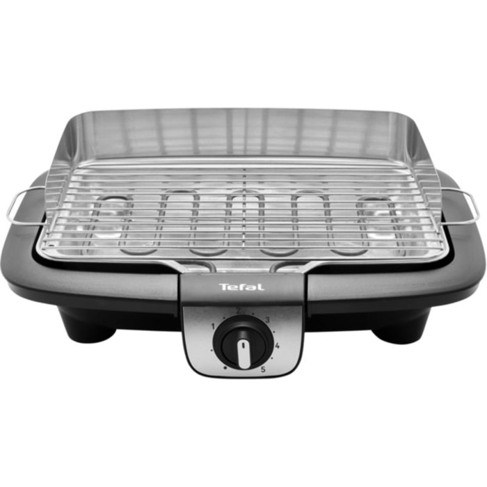 Barbecue électrique TEFAL BG90A810 Easygrill inox à poser, 37x23.5 cm