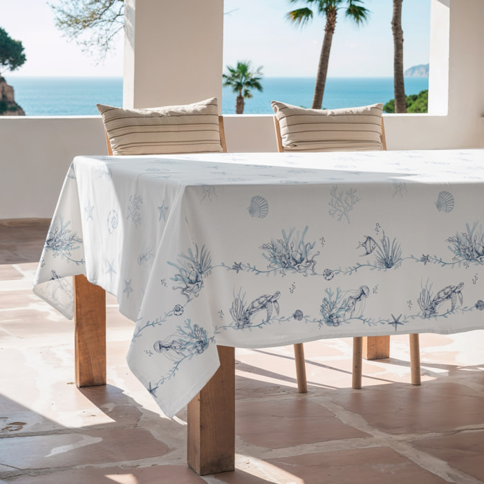 Nappe imprimée anti-tâches MACARELLA BLEU