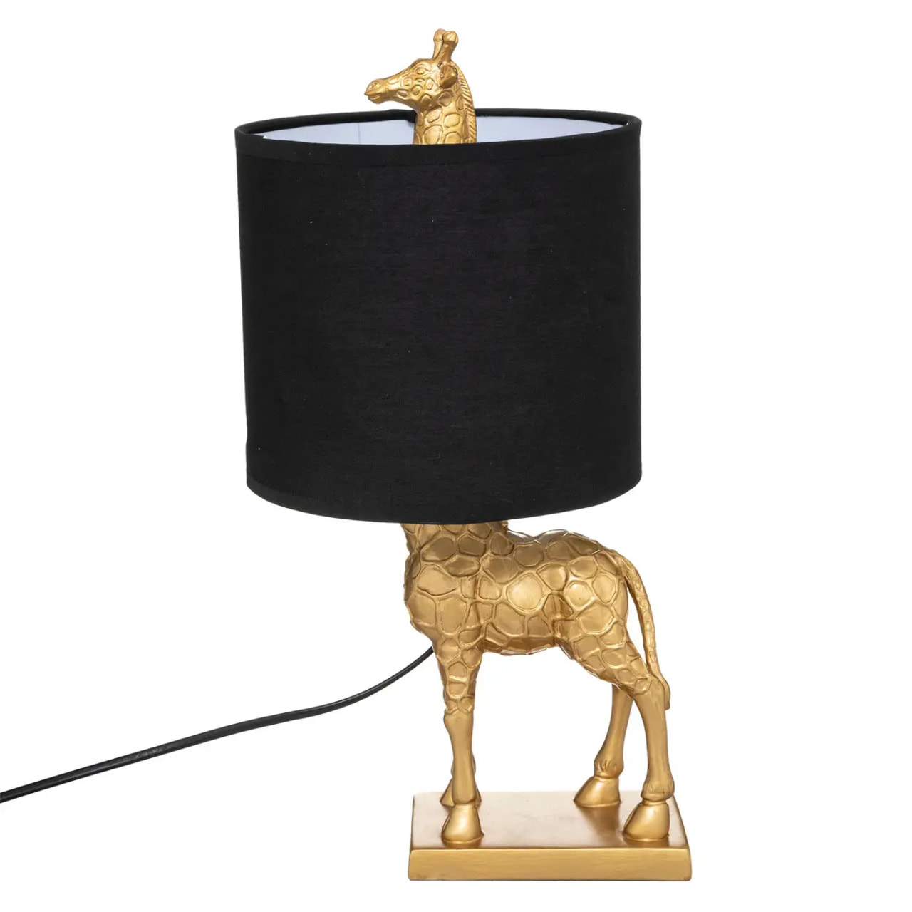 Lampe "Girafe" - résine et métal - doré - H42 cm