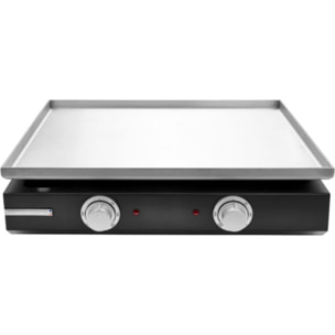 Plancha électrique RIVIERA ET BAR QPL1230 inox 2 brûleurs à poser, 55x40 cm