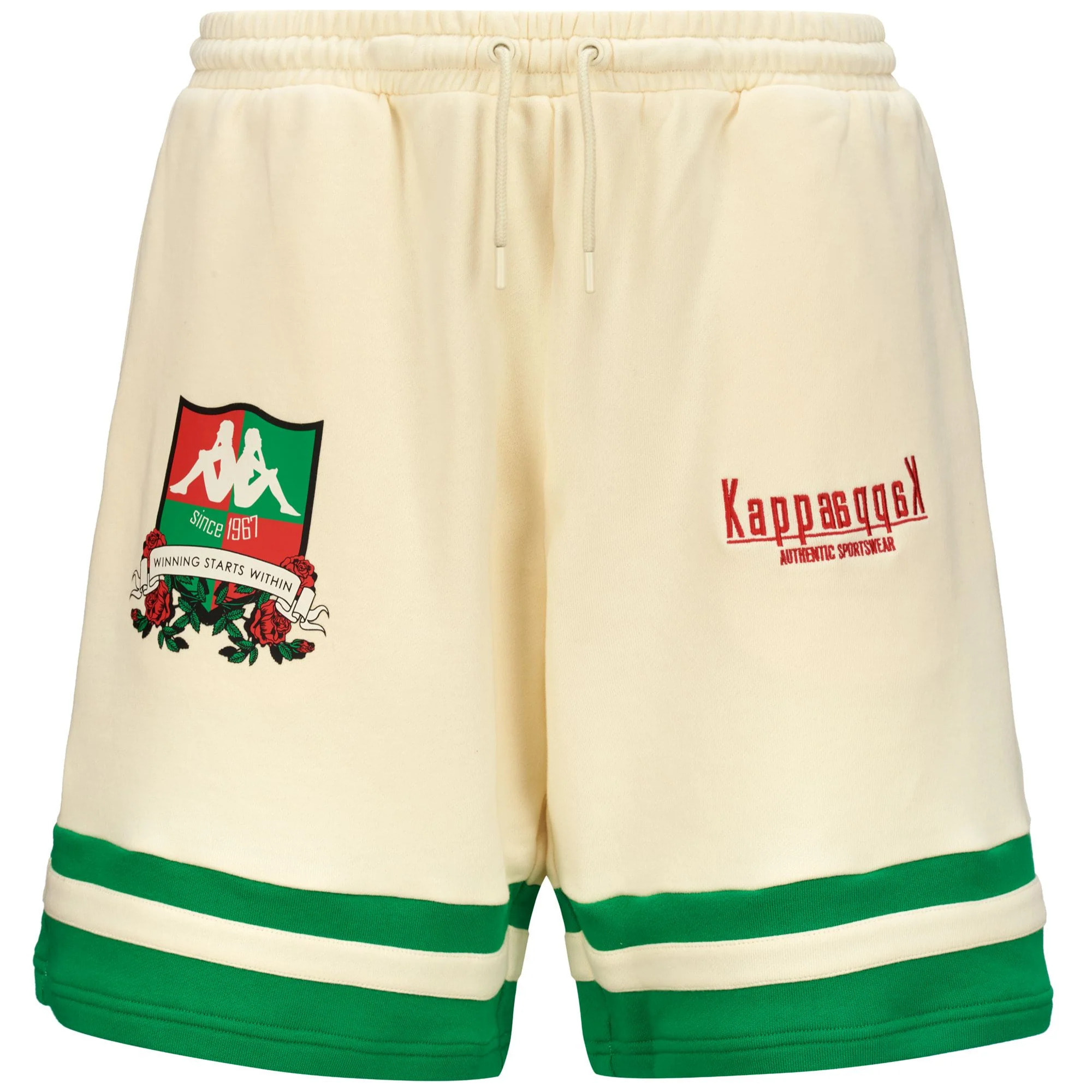 Kappa - Pantaloncini Uomo Bianco - AUTHENTIC HERITAGE LAUSHON