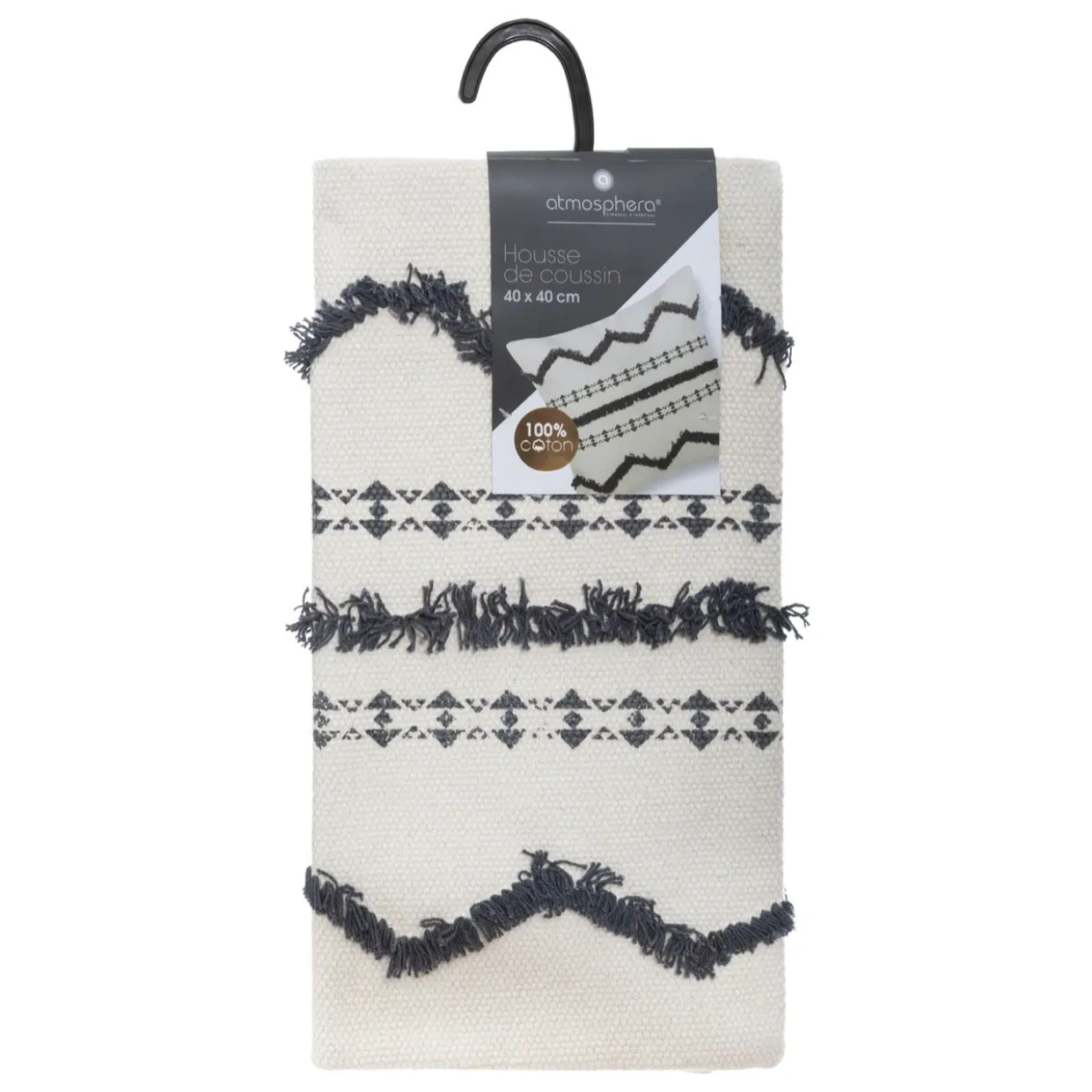 Housse de coussin gris 40x40cm