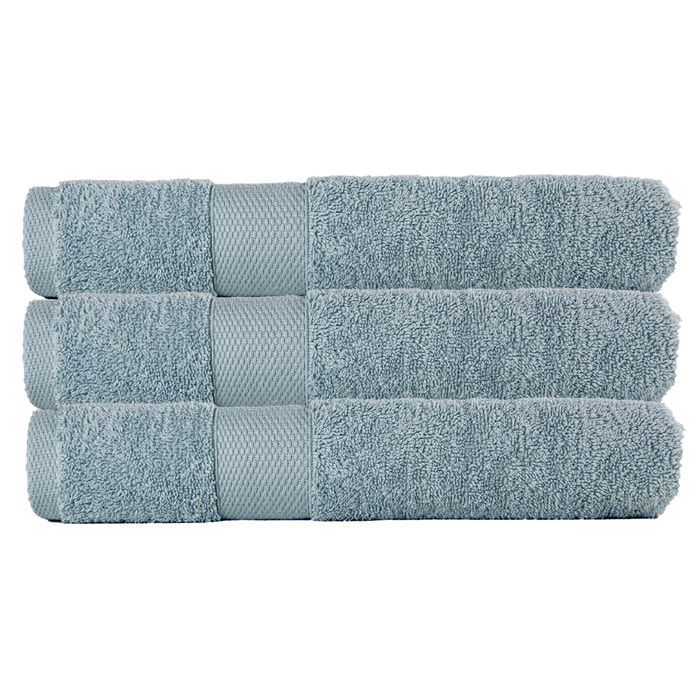 Lot de 3 maxi draps de bain 500 gr/m2 100%coton