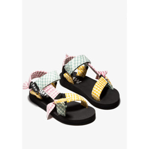Sandalias Vichy Textil Multicolor