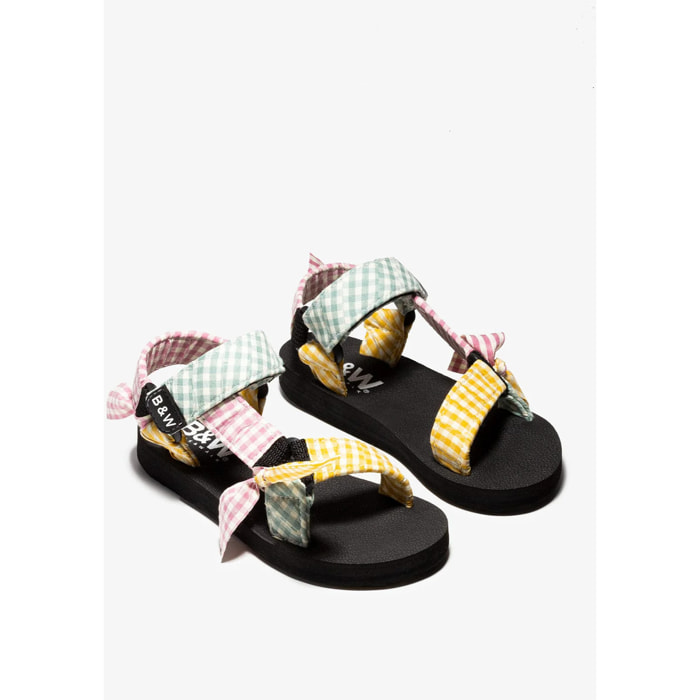 Sandalias Vichy Textil Multicolor