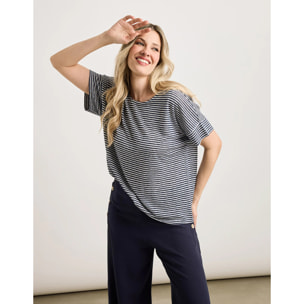 Camiseta Manga Corta Azul Marino - Solfidea