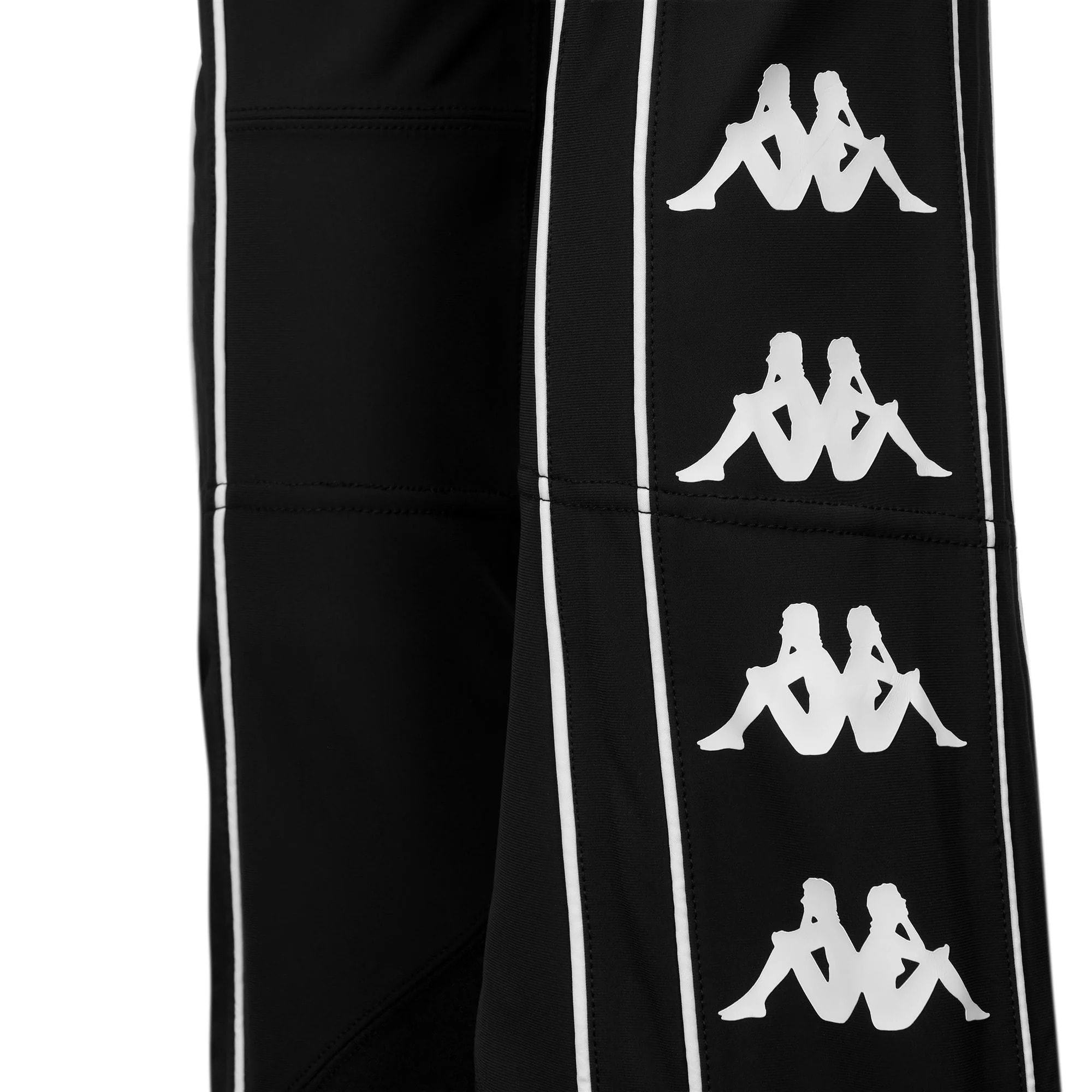 Kappa - Pantaloni Donna Nero - 6Cento 685 222 Banda