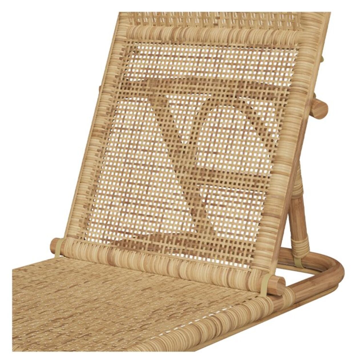 Chaise de plage pliable en rotin naturel - Favignana