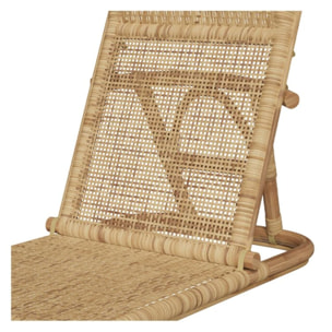 Chaise de plage pliable en rotin naturel - Favignana