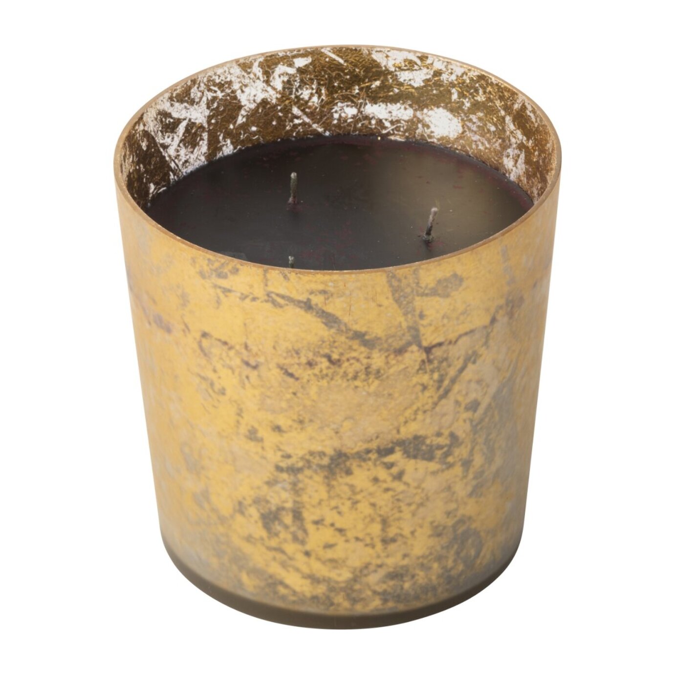 J-Line bougie parfumée M-Chic - Oud & Amber - verre - or/noir - medium - 80H