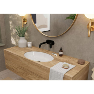 Mitigeur lavabo encastré mural Vernis Blend Noir mat