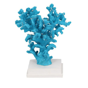 Corallo in resina azzurro con led cm20x17h24,5