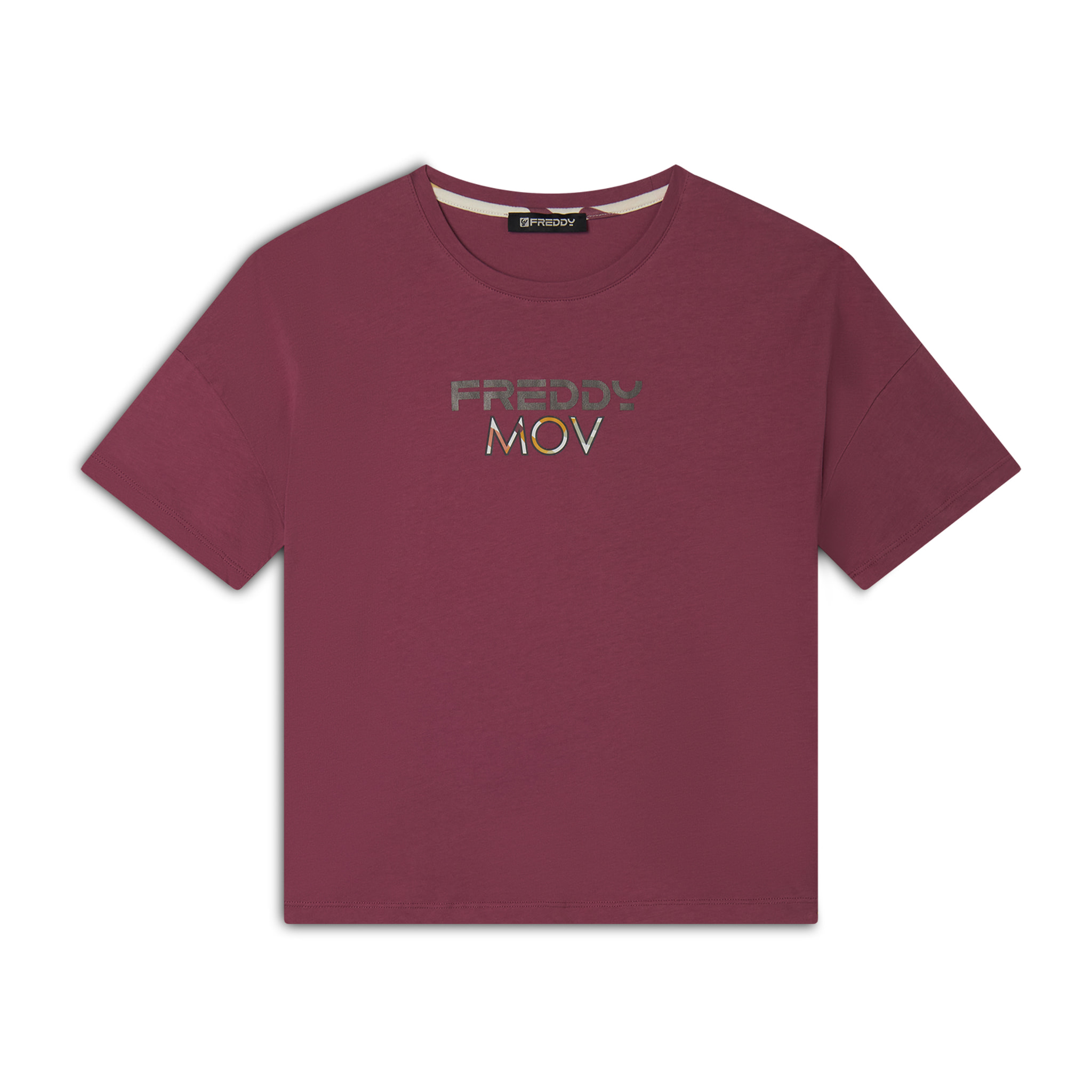 T-shirt Cropped con Spacchi Laterali