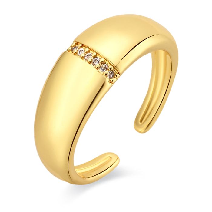 Anillo Dushli acabado oro amarillo 18k