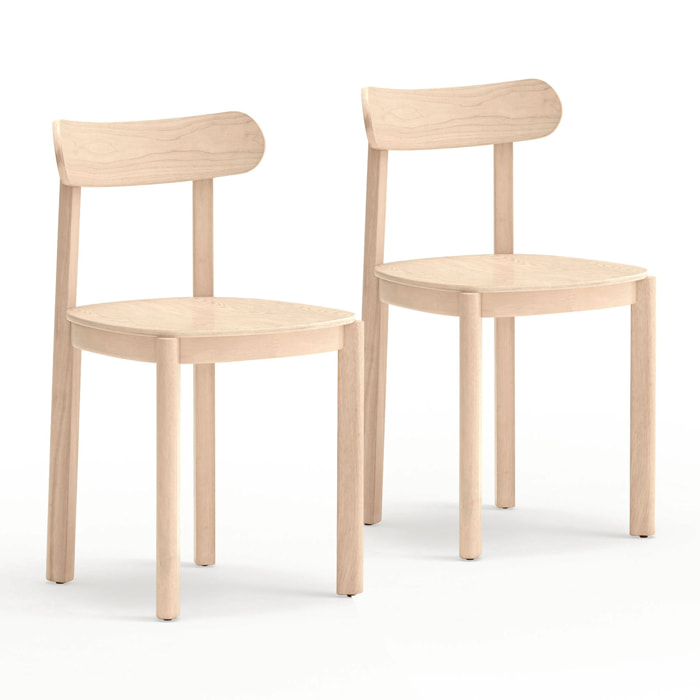 Silla Nara natural claro 2P/Caja