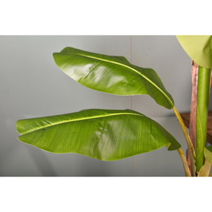 Banani Con Vaso. Altezza 240 Cm - Pezzi 1 - 50X240X50cm - Colore: Verde - Bianchi Dino - Piante Artificiali